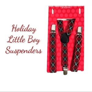 NWT Little Boy Holiday Suspenders